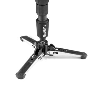 Manfrotto Element MII Video Aluminium Fluid Monopod, Slim and Lightweight, Loads up to 16kg, Foldable Fluid Base, 4 Sections, Twist Locks, for mirrorless and DSLR Cameras,Red