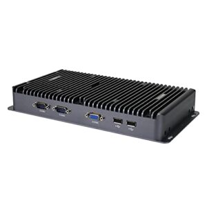 HUNSN Fanless Mini PC, Industrial Computer, IPC, Windows 11 or Linux Ubuntu, I7 8565U 8559U 8569U 8650U, IX02, TPM2.0, 9-36V, Watchdog, WOL, 4G Supported, 4 x LAN, 4 x COM, 16G RAM, 512G SSD, 1TB HDD