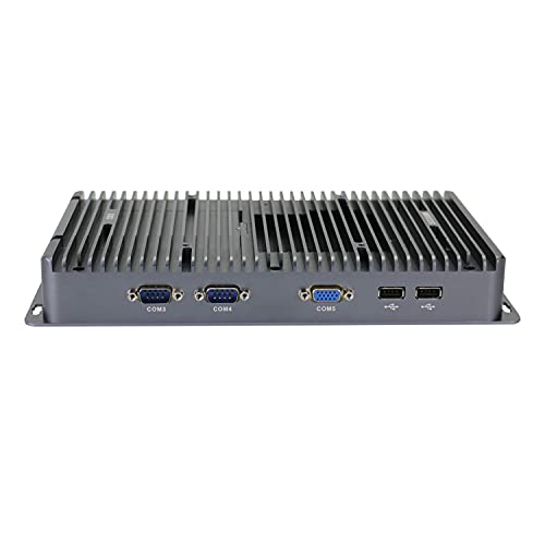 HUNSN Fanless Mini PC, Industrial Computer, IPC, Windows 11 or Linux Ubuntu, I7 8565U 8559U 8569U 8650U, IX02, TPM2.0, 9-36V, Watchdog, WOL, 4G Supported, 4 x LAN, 4 x COM, 16G RAM, 512G SSD, 1TB HDD