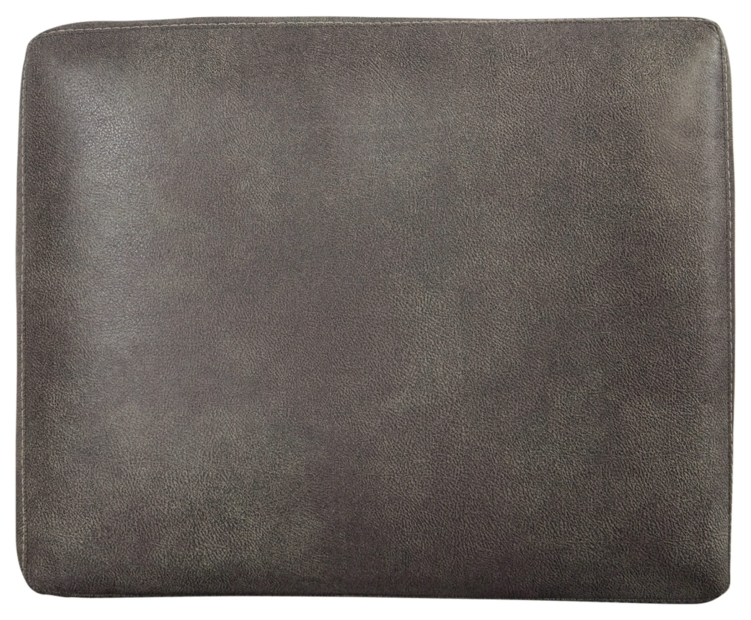 Signature Design by Ashley Arroyo Mid Century Modern Faux Leather Ottoman, Dark Gray