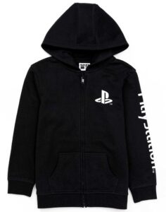 playstation kids hoodie zip up boys games logo black jumper jacket 5-6 years