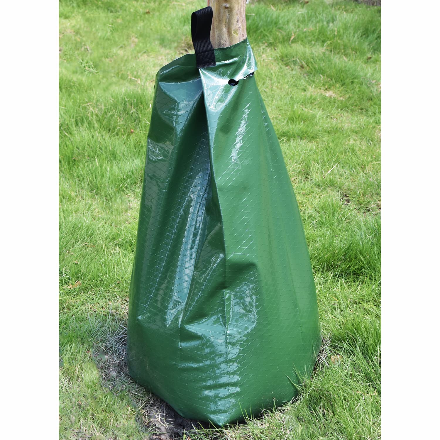 DUALRAIN Slow Release PE Tree Watering Bag Ring Bladders Water Deep Automatic Drip Irrigation Drippers Root Waterer Globe Soaker for New Plant Trees Trunk 20 Gallon (1 Pack)