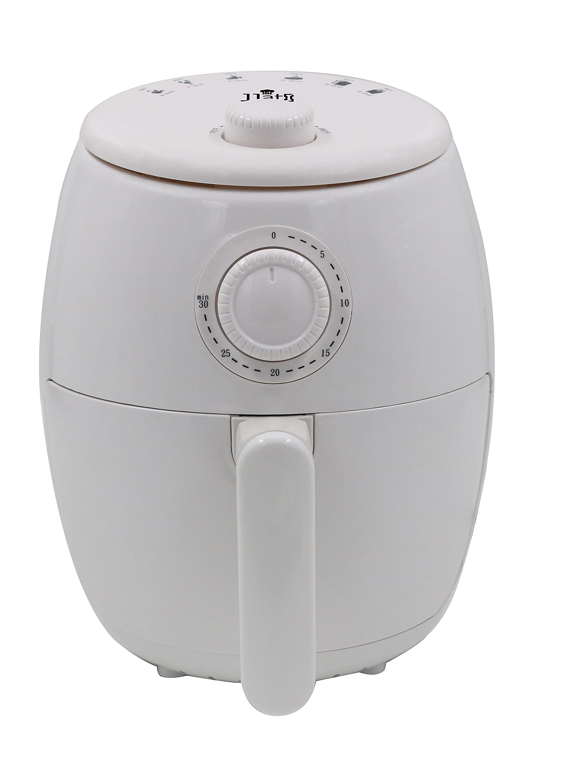 J-Jati Air Fryer Cool Touch Housing Dial/Digital Hot Air Healthy Frying Oil-Free AirFryer Auto Shutoff, Dishwasher safe parts, Space Saving (White)