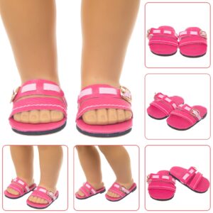 BDDOLL 9 Pairs 18 Inch Girl Doll Shoes and 4 Pairs Socks Accessories for 18 Inch Doll - Including Roller Skates Casual Shoes Princess Shoes Cotton Shoes