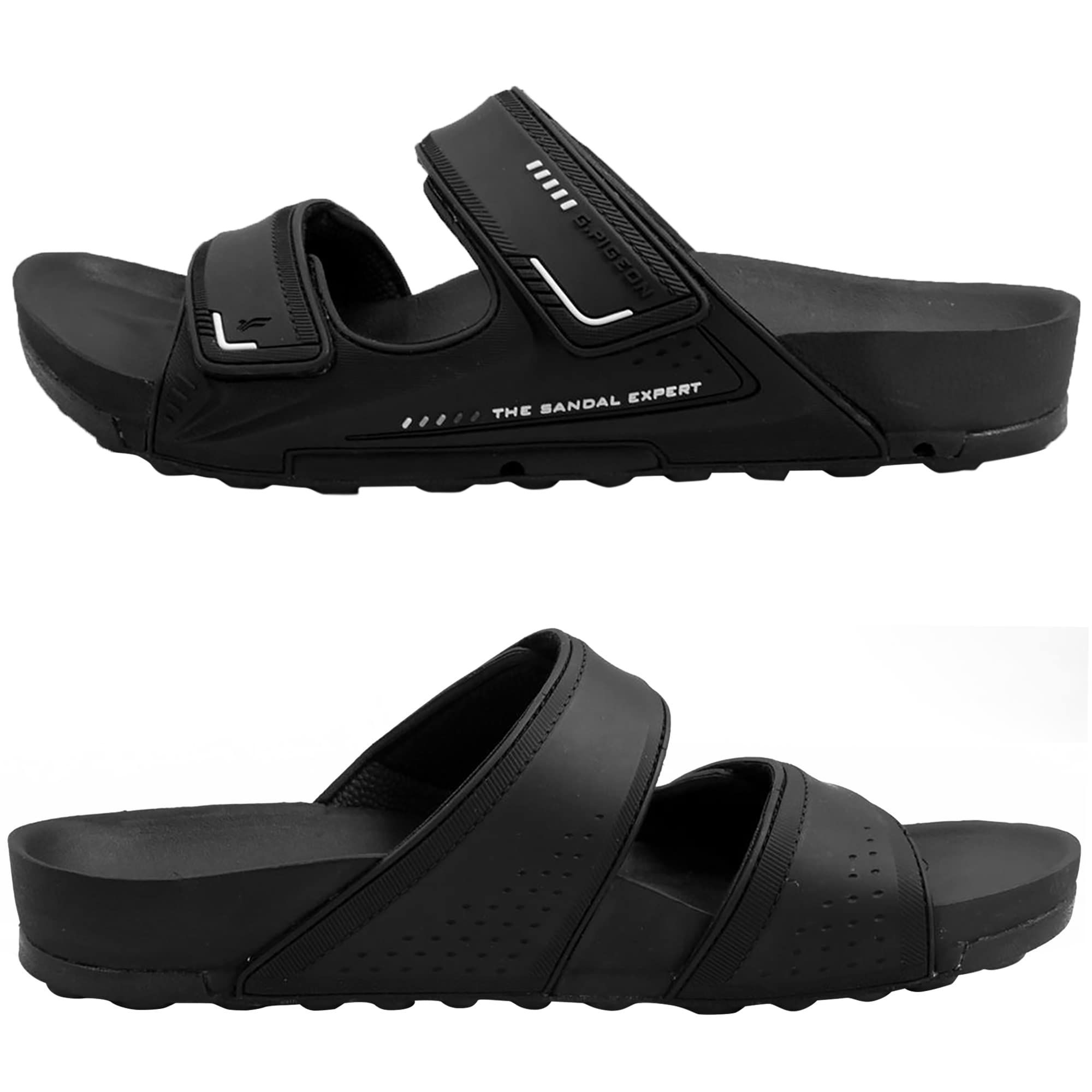 Gold Pigeon Shoes GP Pirogue Orthoheel Slide Sandal: 1545 Black, Women Size 9.5-10 & Men Size 8-8.5 (1545-blk-40)