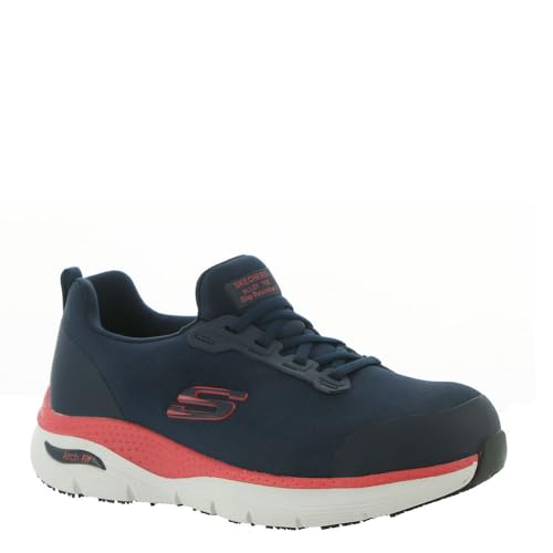 Skechers Arch Fit SR - Evzan Alloy Toe Navy/Pink 10 B (M)