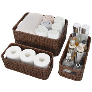 GRANNY SAYS Bundle of 3-Pack Wicker Baskets & 2-Pack Wicker Shelf Baskets