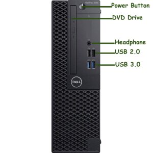 Dell Optiplex 3060 SFF Computer Desktop PC, Intel Core i5-8400 2.80GHz Processor, 8GB DDR4 Ram, 256GB NVMe SSD 1TB Hard Drive, HDMI, Wireless Keyboard Mouse, WiFi & Bluetooth, Windows 10 (Renewed)