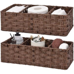 GRANNY SAYS Bundle of 3-Pack Wicker Baskets & 2-Pack Wicker Shelf Baskets