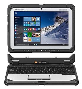 panasonic toughbook cf-20, 10.1-inch multi touch, m5-6y57, 16gb, 128gb ssd, intel hd graphics 515, wi-fi, bluetooth, hdmi, dual pass, 8mp, backlit keyboard, windows 10 pro, 4g lte (renewed)