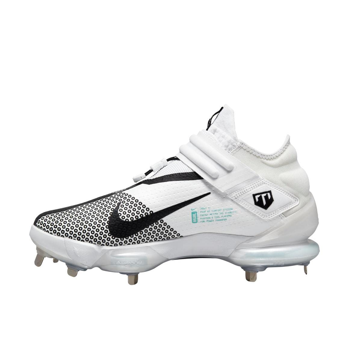 Nike Force Zoom Trout 7 Metal Cleats White | Silver Size 9.5