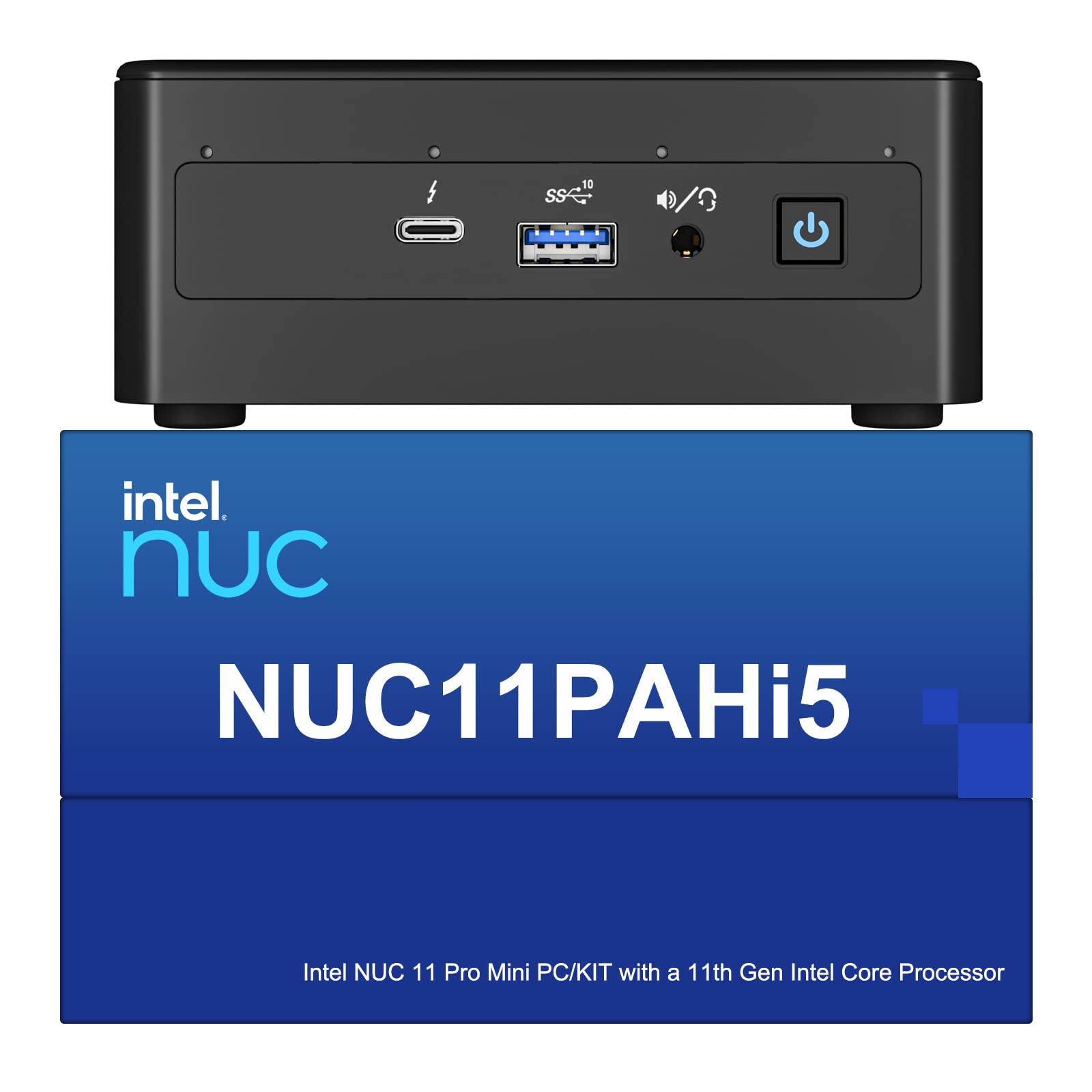 Intel NUC 11 NUC11PAHI5 Panther Canyon Mini PC, i5-1135G7, 16GB RAM, 256GB SSD, Mini Computers Windows 11 Pro for Business Home Office, Support 8K/WiFi 6/4K Quad Display/Bluetooth 5/Thunderbolt 3