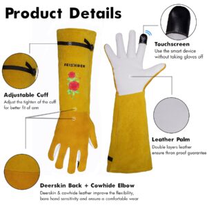 FEISHDEK Large Size - 2 Pairs Puncture Resistant Gloves, Rose Gloves Gardening Thorn Proof