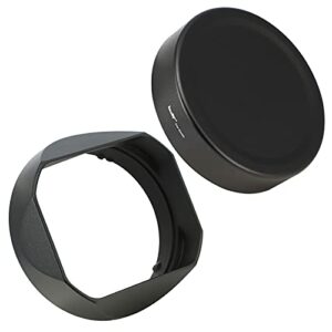 haoge lh-s245n bayonet square metal lens hood for sony fe 50mm f2.5 g fe 40mm f2.5 g fe 24mm f2.8 g lens shade with cap