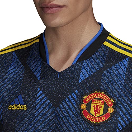 adidas Men's 2021-22 Manchester United 3rd Jersey (Glory Blue, Small)