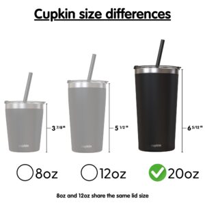 CUPKIN Insulated Tumbler with Lid and Straw - 20 oz Water Bottle with Straw, Stainless Steel Cups, Coffee Mug for Adults, Iced Coffee Cup, Coffee Tumbler for Travel