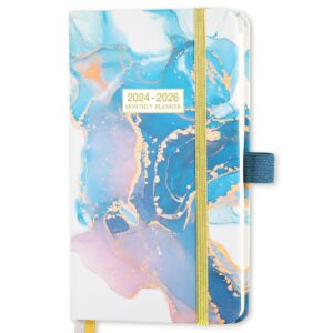 2024-2026 pocket planner - monthly pocket planner (36-month) with 63 notes pages, jan. 2024 - dec. 2026, 6.6" x 3.9", 3 year monthly planner 2024-2026