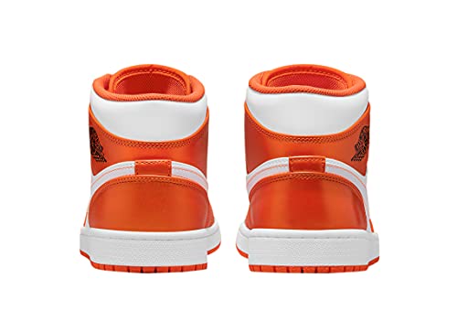 Nike Men's Air Jordan 1 Mid Se Electro Orange, Electro Orange/Black/White, 13