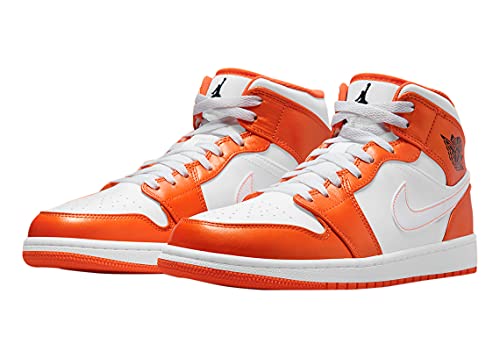 Nike Men's Air Jordan 1 Mid Se Electro Orange, Electro Orange/Black/White, 13