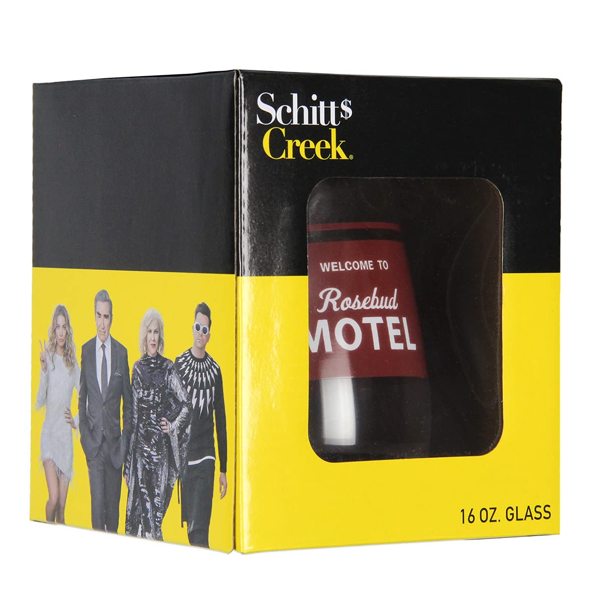 CultureFly Schitt's Creek Merchandise Welcome To Rosebud Motel 16 Oz. Stemless Wine Glass