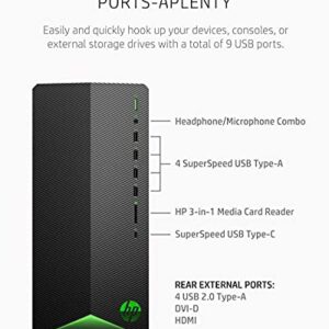 HP Pavilion Gaming PC, NVIDIA GeForce GTX 1650, 11th Gen Intel Core i5-11400F Processor, 8 GB RAM, 512 GB SSD, Windows 11, Wi-Fi 5 & Bluetooth 4.2, 9 USB Ports, Pre-Built PC (TG01-2040, 2021)