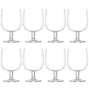 unbreakable 9-ounce acrylic plastic red wine glass - shatterproof, reusable, dishwasher safe drink glassware (set of 4) (clear, 8)