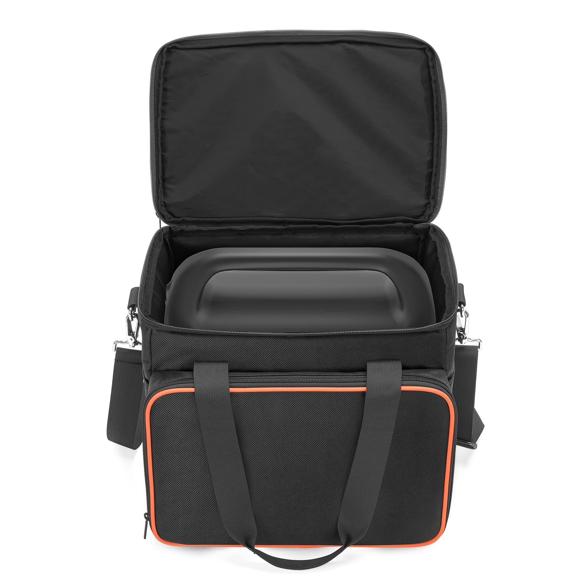 Trunab Double-Layer Carrying Case Compatible with Jackery Portable Power Station Explorer 1000, Battery Case with Waterproof Bottom and Upper Compartment for Charging Accessories