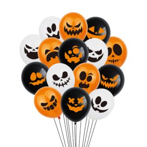 tuwuna halloween party decoration 60pcs halloween balloons 12 inch latex balloons 15 styles pumpkin and ghost face balloon for kids birthday party favor supplies decorations perfect for your party