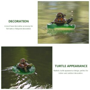 Happyyami Artificial Floating Foam Lotus Flowers Artificial Lily Pad Turtle Floating Lotus Leaves Water Lily Pad for Pond Aquariums Fish Tank Pool Decorations