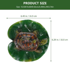 Happyyami Artificial Floating Foam Lotus Flowers Artificial Lily Pad Turtle Floating Lotus Leaves Water Lily Pad for Pond Aquariums Fish Tank Pool Decorations