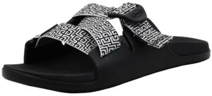 chaco women's chillos tangle black slide sandal 8 m us