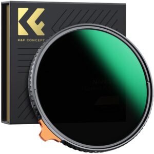 k&f concept 67mm putter variable nd filter nd2-nd400 (1-9 stops) 28 multi-layer coatings import agc glass adjustable neutral density filter for camera lens (nano-x series)