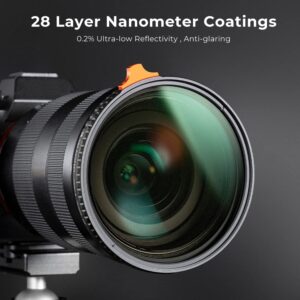 K&F Concept 67mm Putter Variable ND Filter ND2-ND400 (1-9 Stops) 28 Multi-Layer Coatings Import AGC Glass Adjustable Neutral Density Filter for Camera Lens (Nano-X Series)