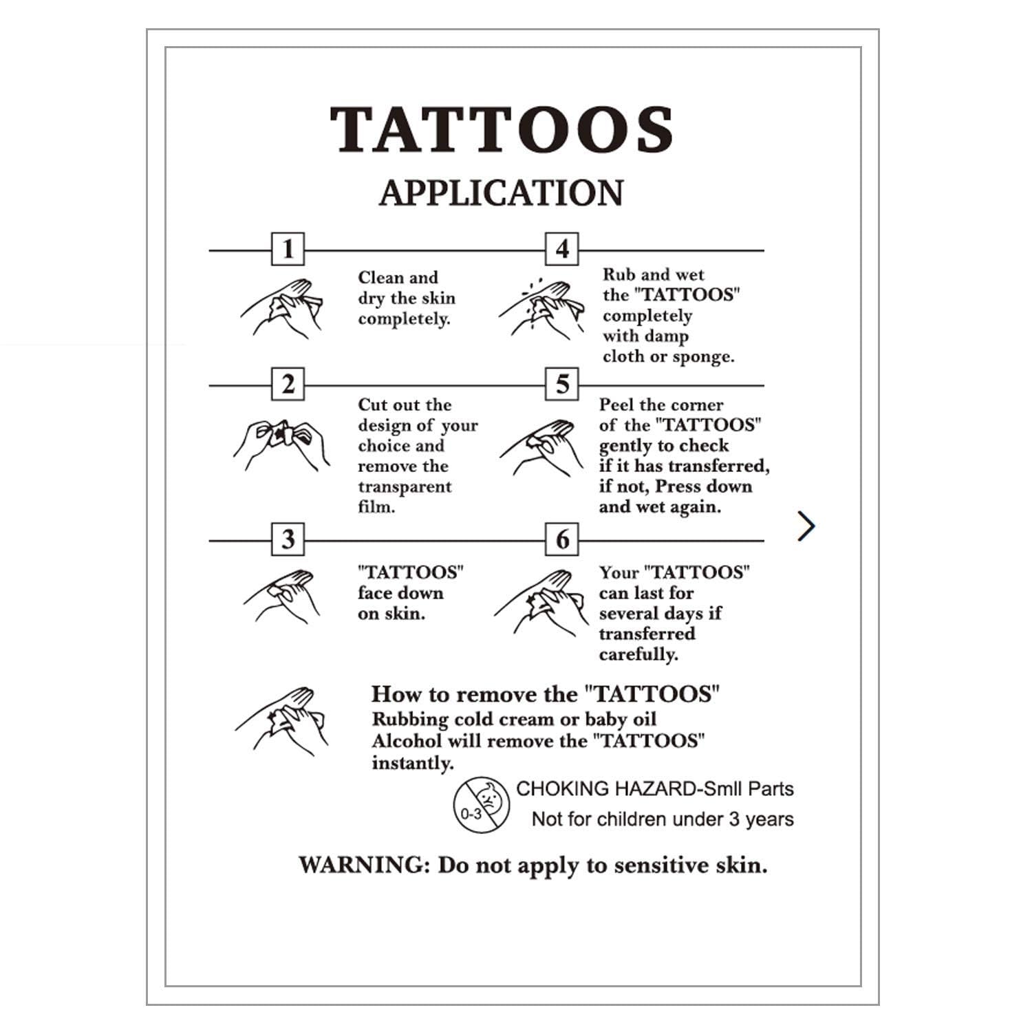 Dopetattoo 6 Sheets Temporary Tattoo Dragonfly Tattoo Fake Tattoos Neck Arm Chest for Women Men Adults