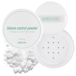 saat insight anewm sebum control drying powder 5g - oil control powder for long-lasting clean skin, sebum control blotting powder to provide transparent makeup finish, and blur fine lines & pores