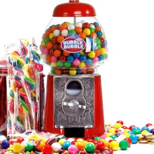 Gumball Machine For Kids 9" - Candy Dispenser Machine - Coin Operated Double Bubble Bubble Gum Machine And Toy Bank - Mini Gumball Machine Holiday Christmas Gift Toys For Girls and Boys