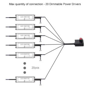 DC 0/1-10V LED Dimmer Knob Controller Rotary Mini Switch PWM Dimming for Dimmable Interior Lighting Spotlight Grow Lamp LED Driver 2pcs