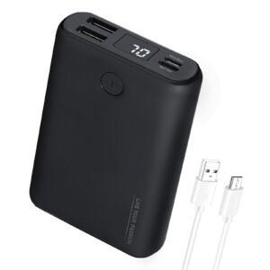 tidewe power bank, rechargeable battery pack for heated vest, jackets, pants and seat cushion cover, usb-c 10000mah portable charger with dual output port for iphone, samsung galaxy, and more