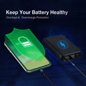TIDEWE Power Bank, Rechargeable Battery Pack for Heated Vest, Jackets, Pants and Seat Cushion Cover, USB-C 10000mAh Portable Charger with Dual Output Port for iPhone, Samsung Galaxy, and More