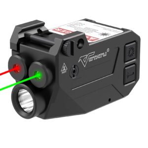 votatu h1l-gr shockproof pistol laser light combo, 750 lumen green laser light combo for pistol, red green for handgun picatinny mount, magnetic rechargeable laser light