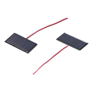 2Pcs Micro Mini Solar Cells, 68x36mm 0.3W 5V Polysilicon Micro Solar Panel Module, Mini Glue Power Solar Panels for All Kinds of Low?Power Electrical Appliances