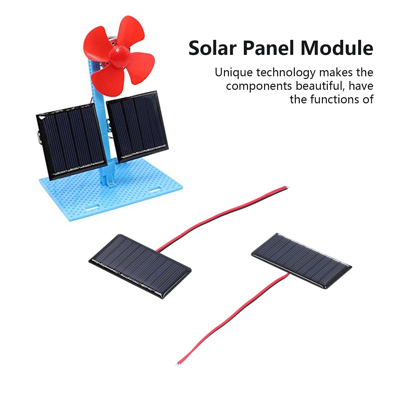 2Pcs Micro Mini Solar Cells, 68x36mm 0.3W 5V Polysilicon Micro Solar Panel Module, Mini Glue Power Solar Panels for All Kinds of Low?Power Electrical Appliances