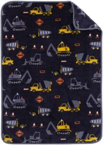 carter's construction toddler throw blanket - 30" x 45" - super soft, plush, warm and comfortable