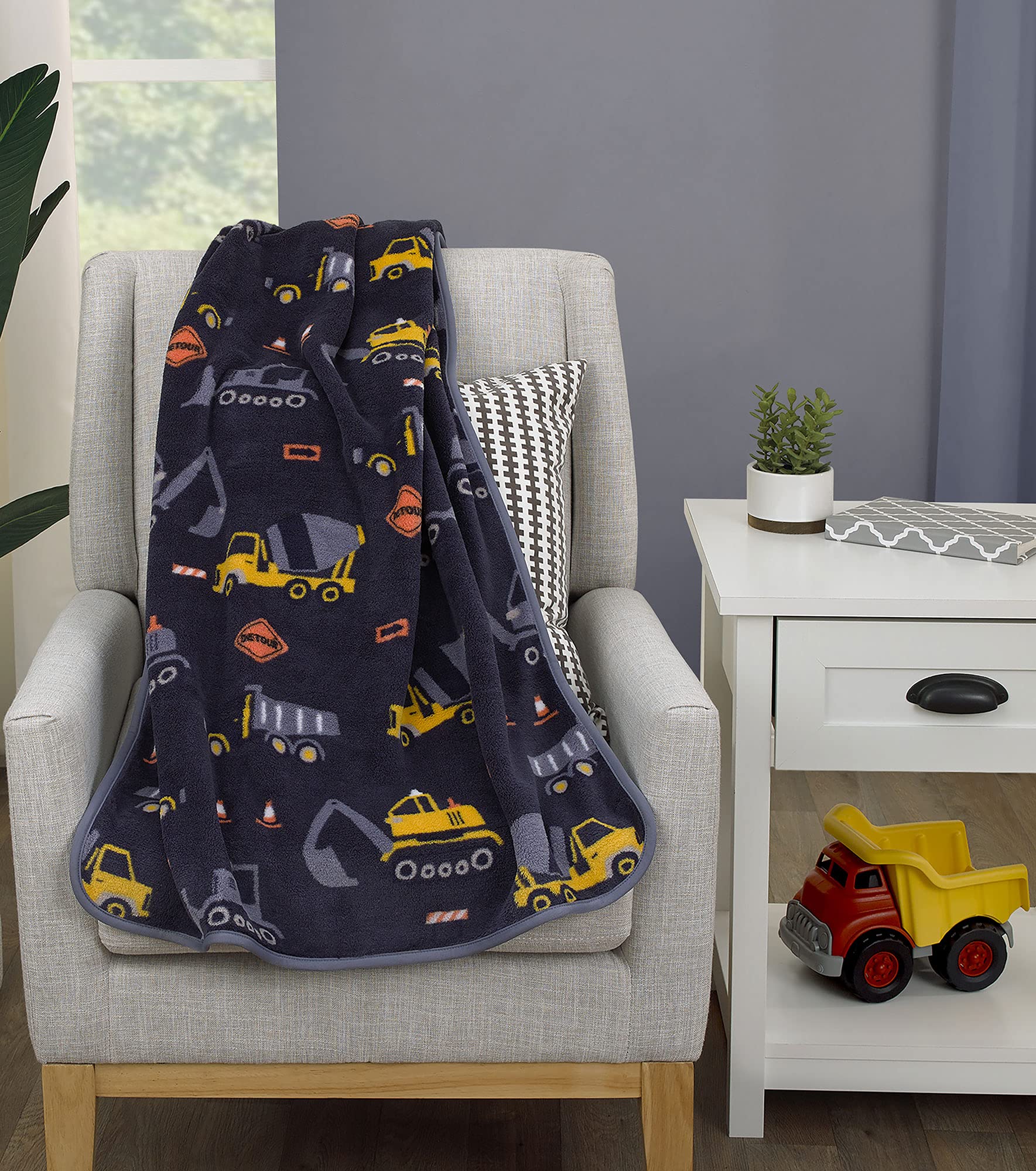 Carter's Construction Toddler Throw Blanket - 30" x 45" - Super Soft, Plush, Warm and Comfortable