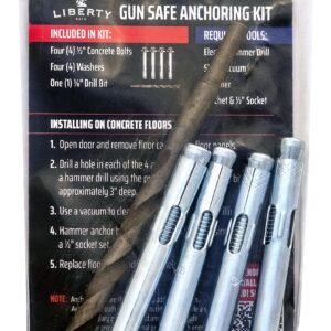 Liberty Safe - Heavy Duty Concrete Gun Safe Anchoring Kit Including Drill Bit