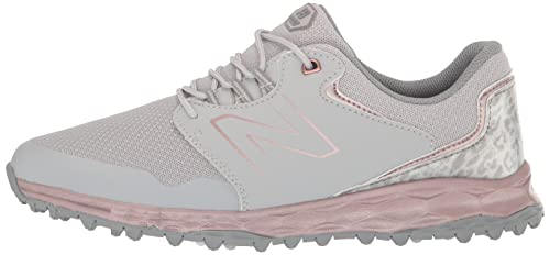 New Balance Women's Fresh Foam Link SL v2 Golf Shoe, Grey/Rose, 6.5