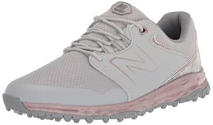 new balance women's fresh foam link sl v2 golf shoe, grey/rose, 6.5
