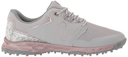 New Balance Women's Fresh Foam Link SL v2 Golf Shoe, Grey/Rose, 6.5