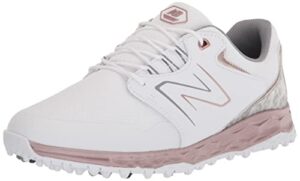 new balance women's fresh foam link sl v2 golf shoe, white/rose gold, 7.5