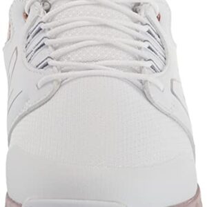 New Balance Women's Fresh Foam Link SL v2 Golf Shoe, White/Rose Gold, 7.5